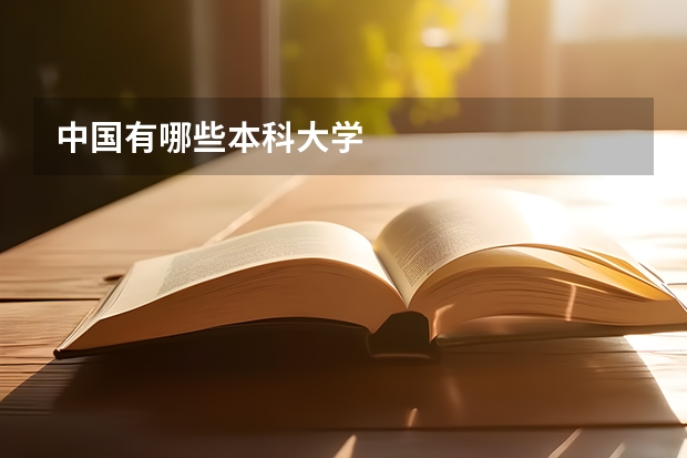 中国有哪些本科大学