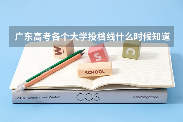 广东高考各个大学投档线什么时候知道？