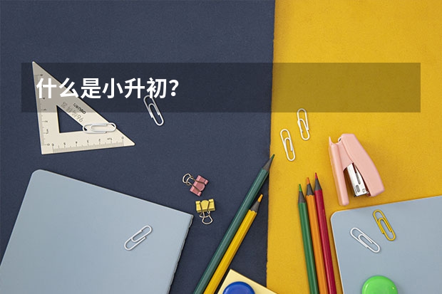 什么是小升初？