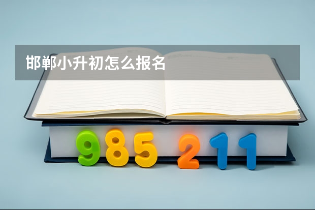 邯郸小升初怎么报名