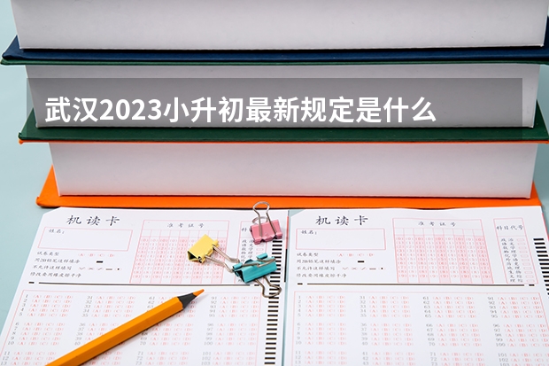 武汉2023小升初最新规定是什么