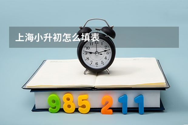 上海小升初怎么填表