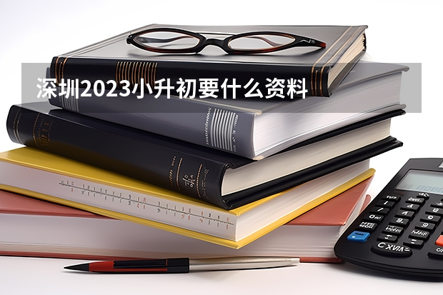 深圳2023小升初要什么资料