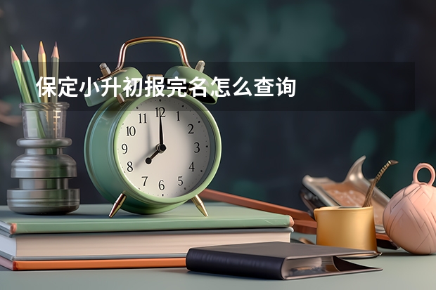 保定小升初报完名怎么查询