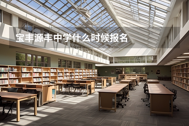 宝丰源丰中学什么时候报名