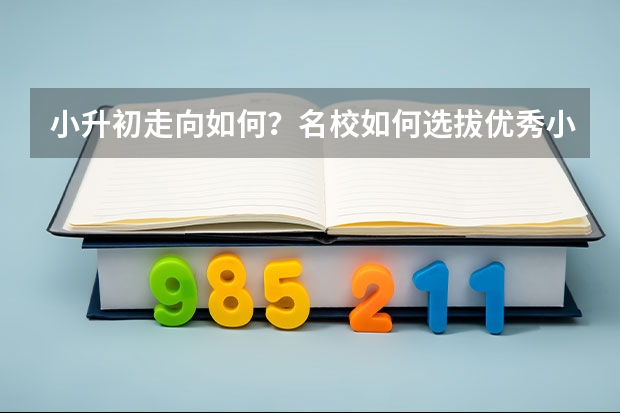 小升初走向如何？名校如何选拔优秀小学毕业生？