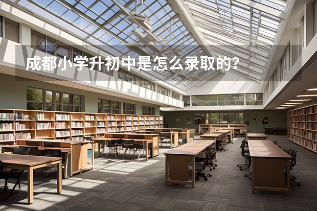 成都小学升初中是怎么录取的？