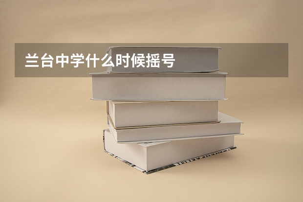 兰台中学什么时候摇号