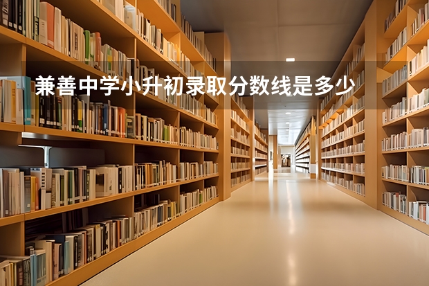 兼善中学小升初录取分数线是多少.