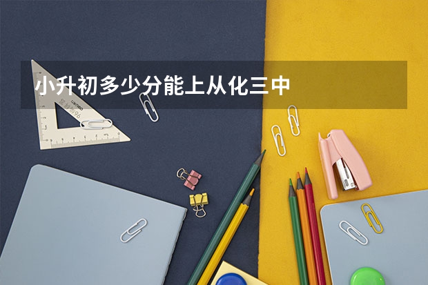 小升初多少分能上从化三中