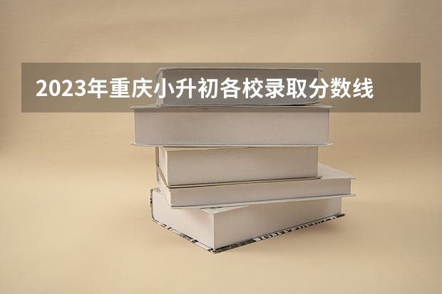 2023年重庆小升初各校录取分数线是多少？
