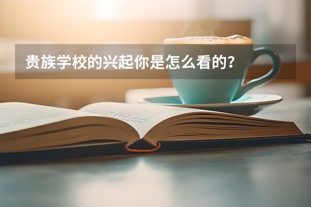 贵族学校的兴起你是怎么看的？