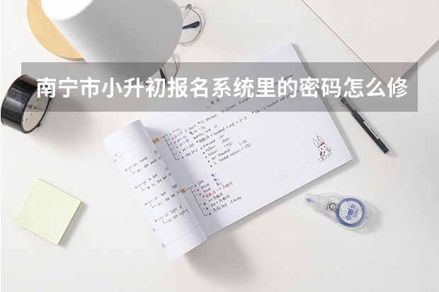 南宁市小升初报名系统里的密码怎么修改