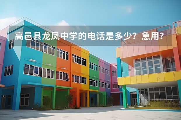 高邑县龙凤中学的电话是多少？急用？急急！