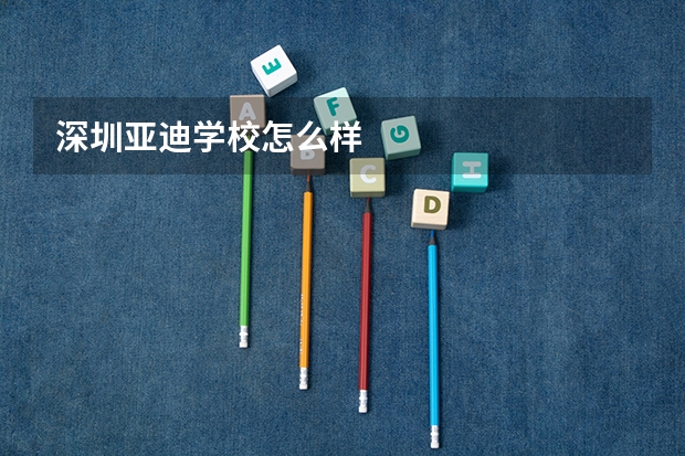 深圳亚迪学校怎么样
