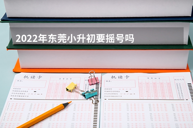 2022年东莞小升初要摇号吗