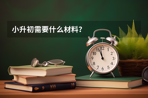 小升初需要什么材料？