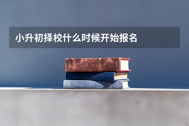 小升初择校什么时候开始报名