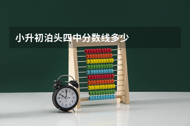 小升初泊头四中分数线多少
