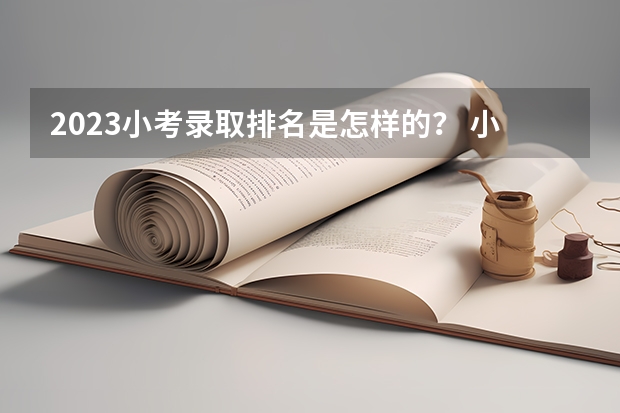 2023小考录取排名是怎样的？ 小升初各个学校分数线