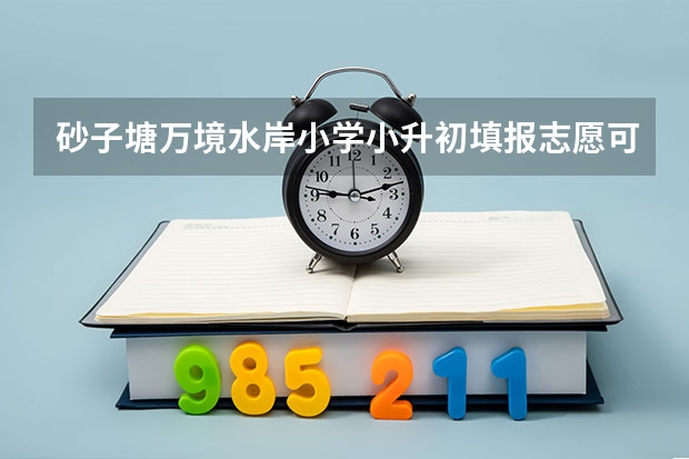 砂子塘万境水岸小学小升初填报志愿可以报考哪些学校?
