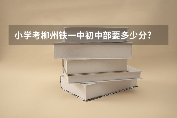 小学考柳州铁一中初中部要多少分?