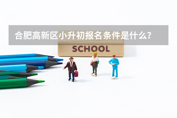 合肥高新区小升初报名条件是什么？